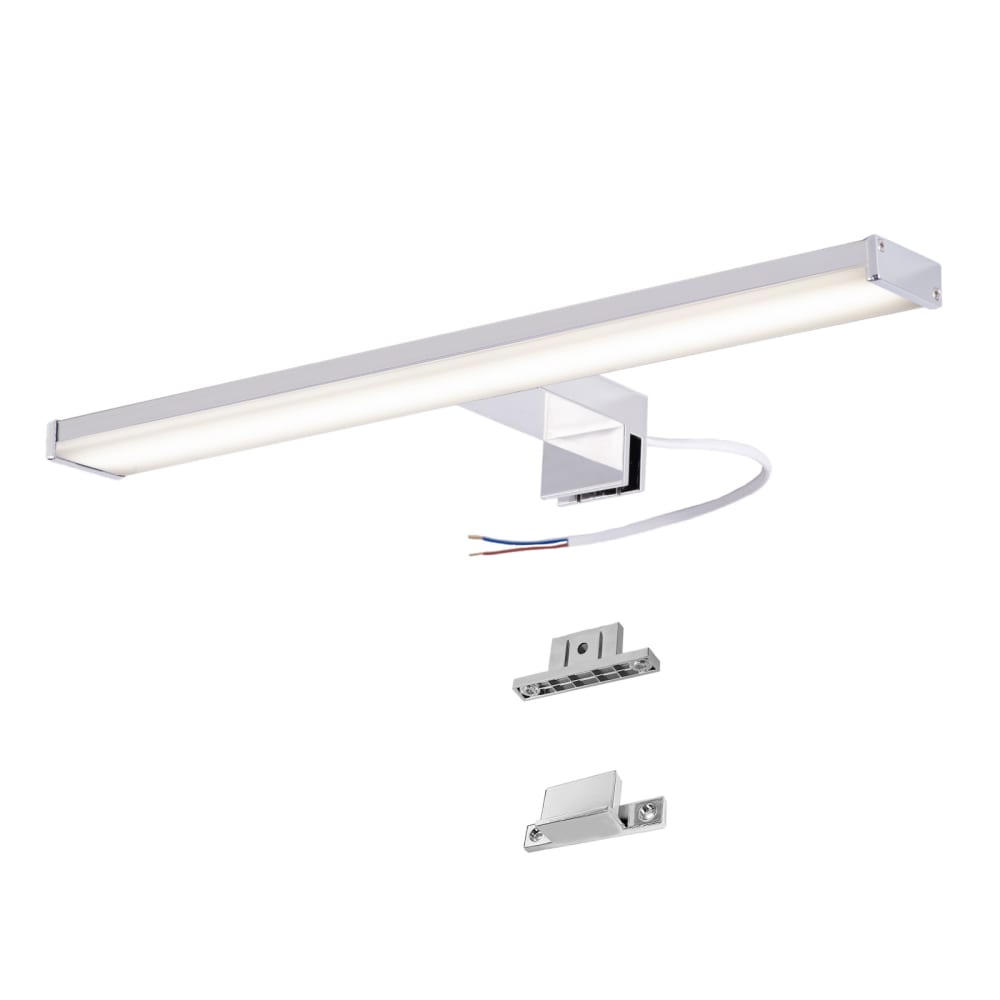 Alpinaluz Wandleuchte für Bad, LED 10W, 40 cm, Aluminium Chrom style modern Silber Aluminium