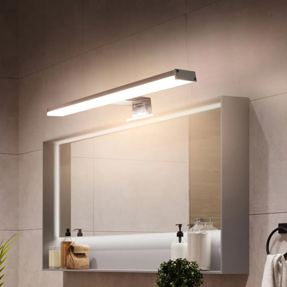 Wandleuchte für Bad, LED 10W, 40 cm, Aluminium Chrom - Maisons Du