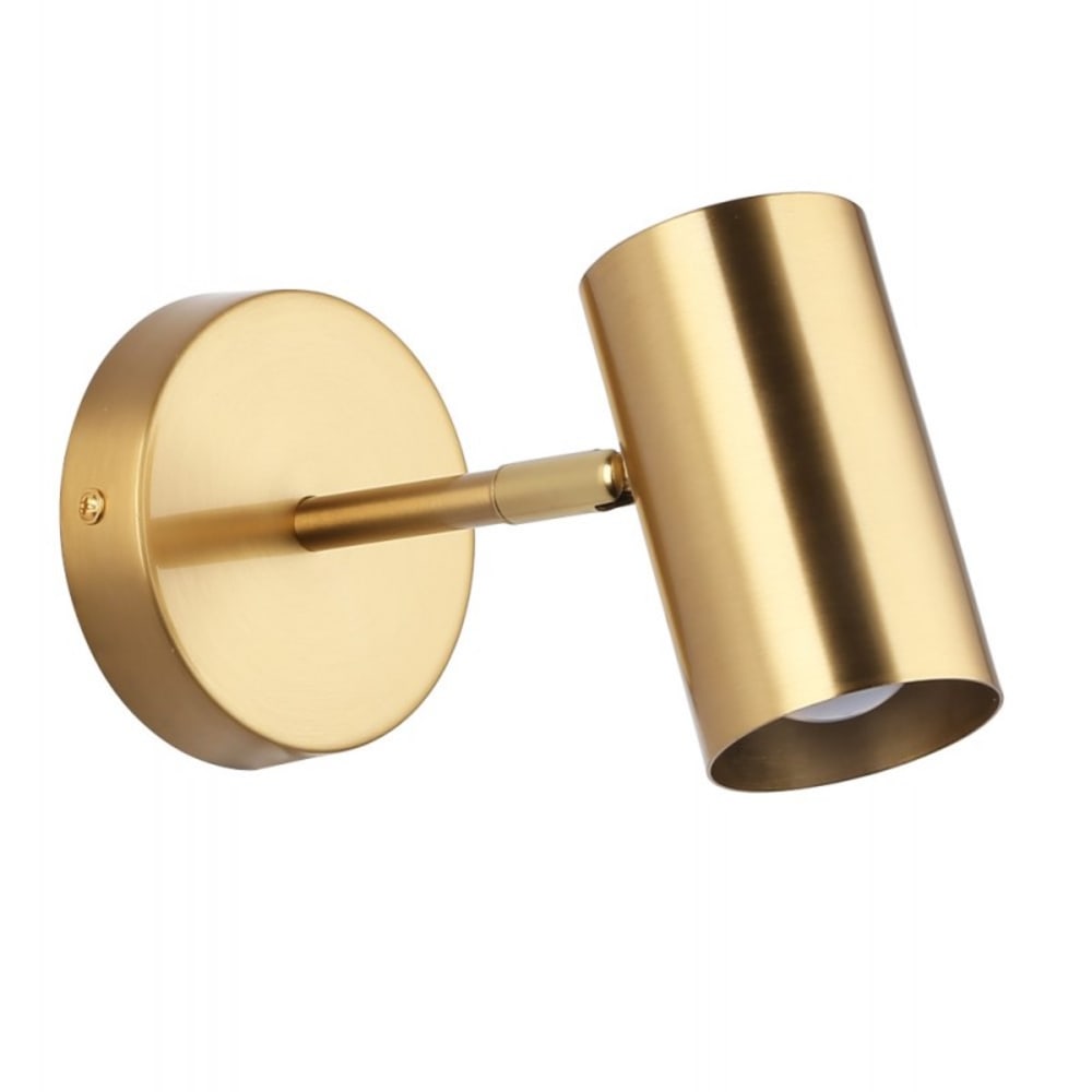 Alpinaluz Wandleuchte mit drehbarem Spot, E27, verstellbar, Gold style modern Gold Metall