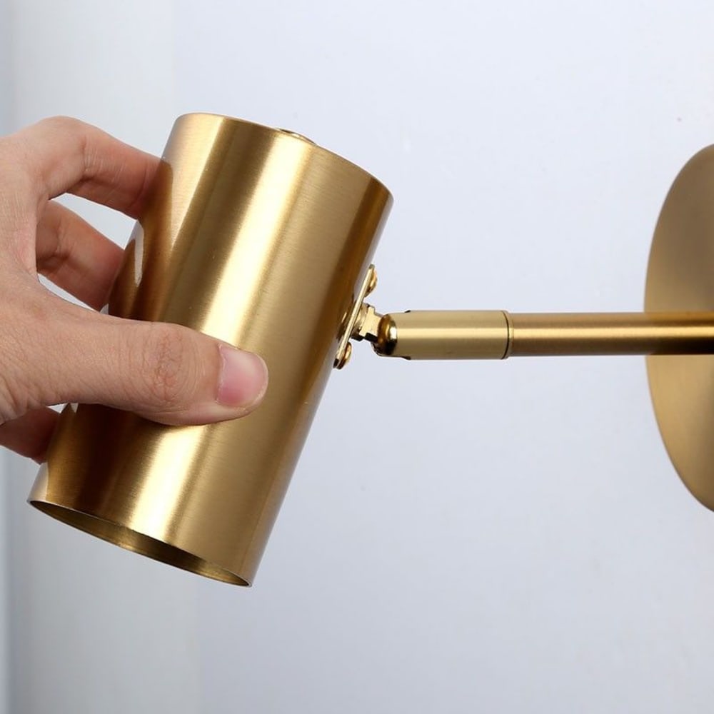 Applique murale dorée avec spot orientable, E27 — vue 4