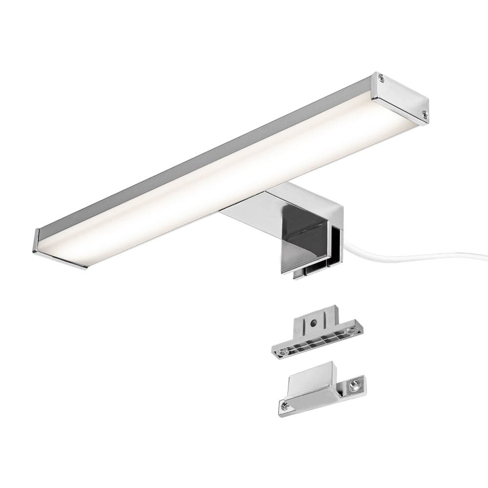 Alpinaluz Wandleuchte für Bad, LED 8W, 30 cm, Aluminium Chrom style modern Silber Aluminium