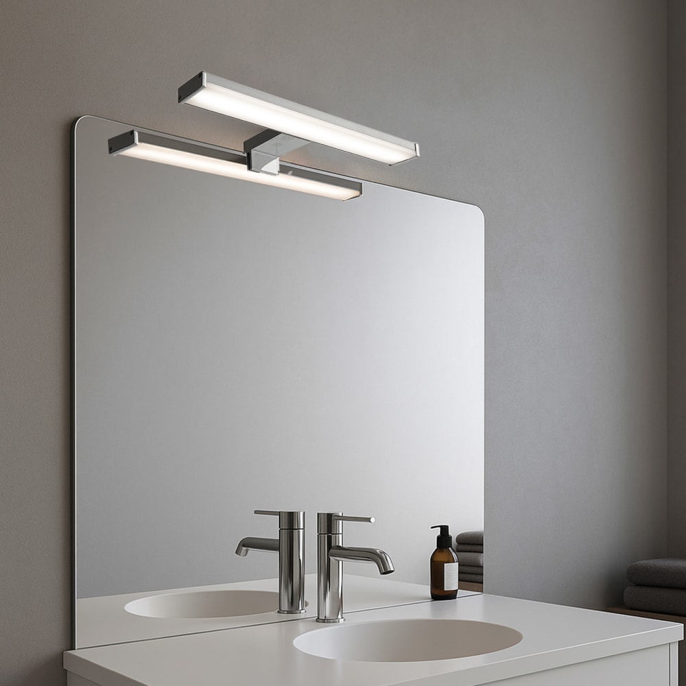 Wandleuchte für Bad, LED 8W, 30 cm, Aluminium Chrom - Maisons Du