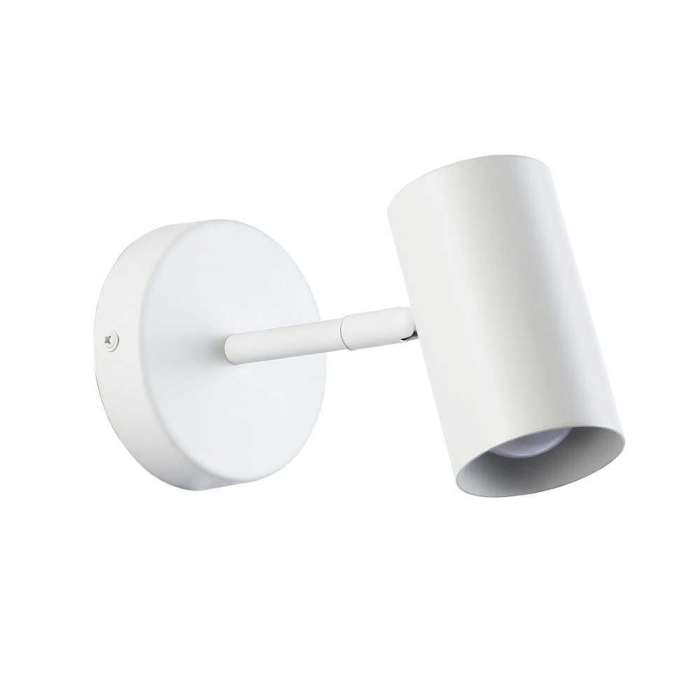 Applique murale blanche avec spot orientable, E27