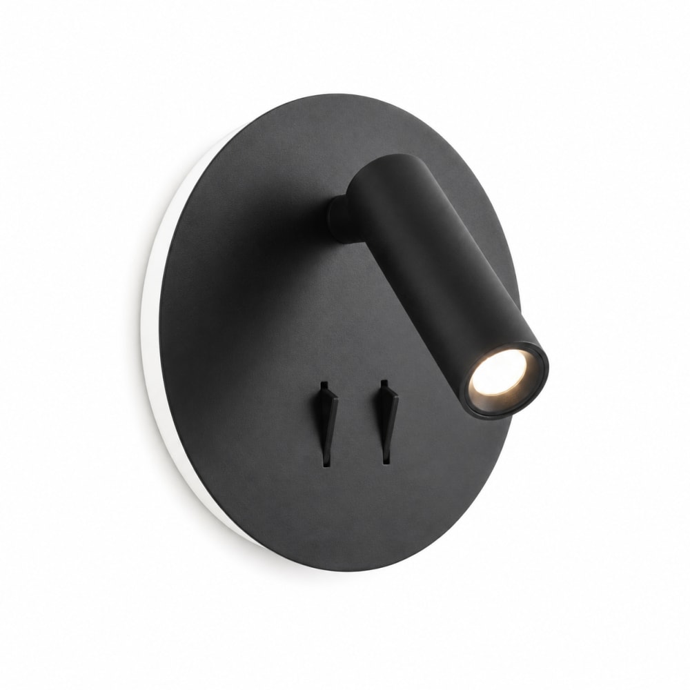 Alpinaluz Wandleuchte mit Lesemodus, LED 3W/6W, Schwarz style modern Schwarz Metall