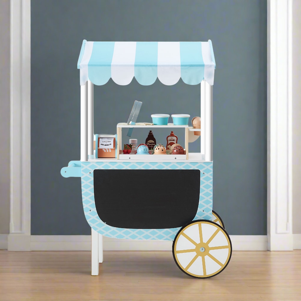 Chariot à Glaces Jeu Enfant, 55cm, Bleu