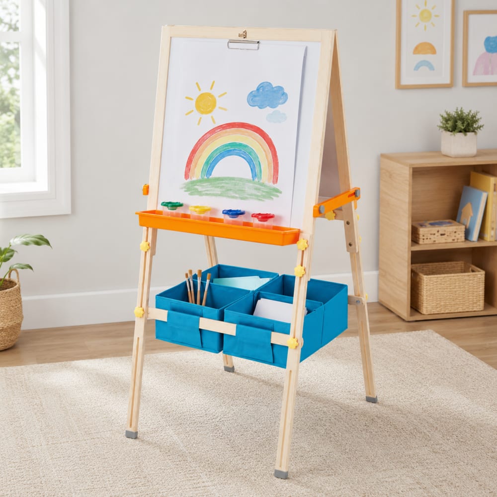 Teamson Kinder Staffelei, 130cm, Blau BLAU HOLZ Kinder