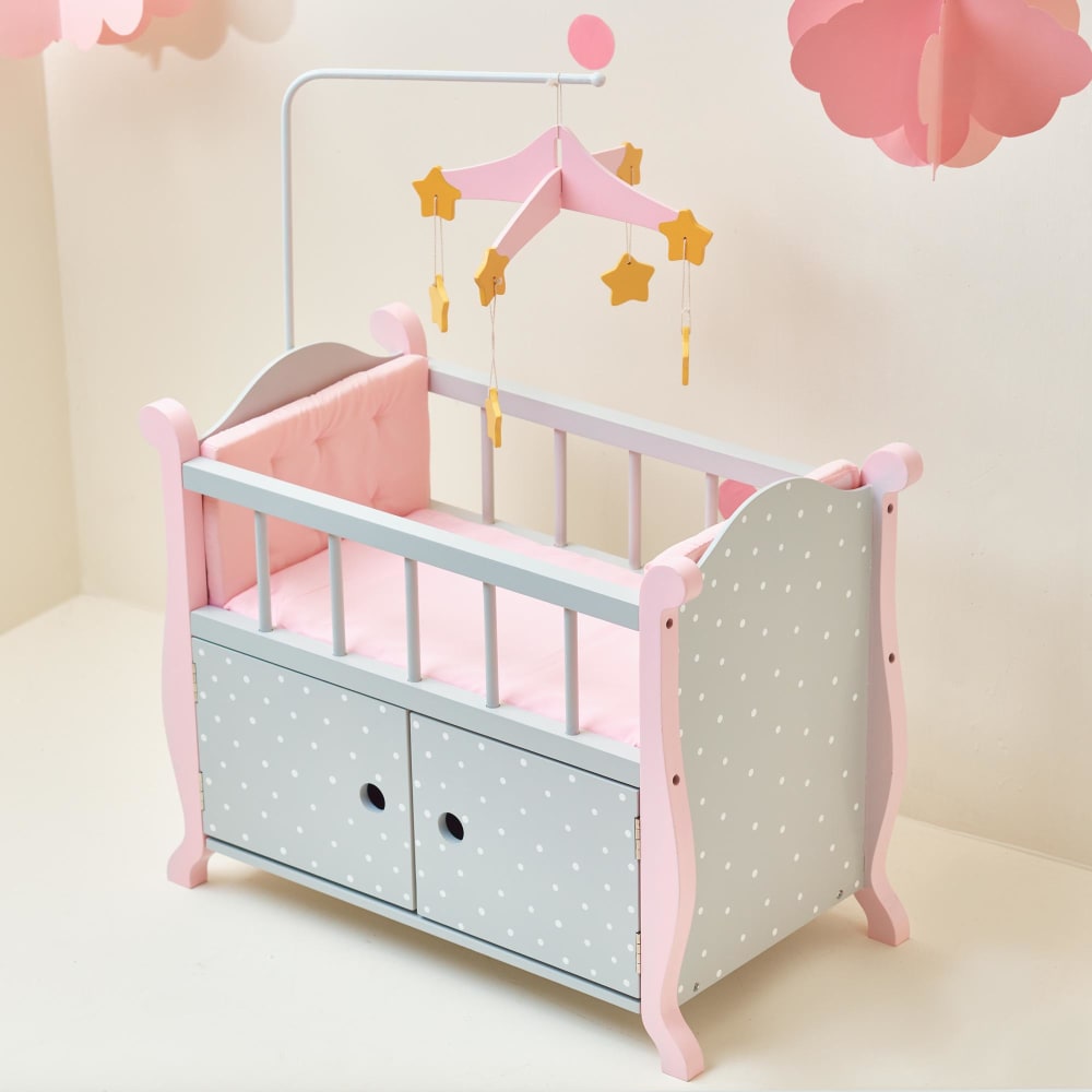 Puppenbett mit Schrank, 79cm, Grau - Maisons Du Monde