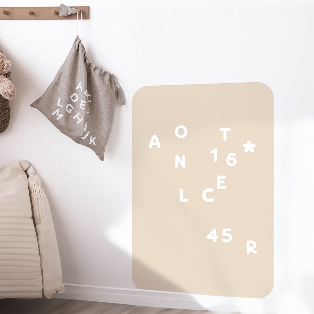 Magnetische Klebetafel Rechteck Sand 60x98cm - Maisons Du Monde
