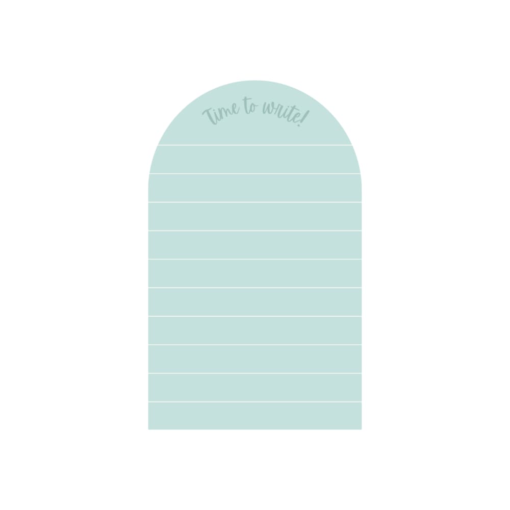 Tableau adhésif magnétique arc lignes menthe 60x98cm