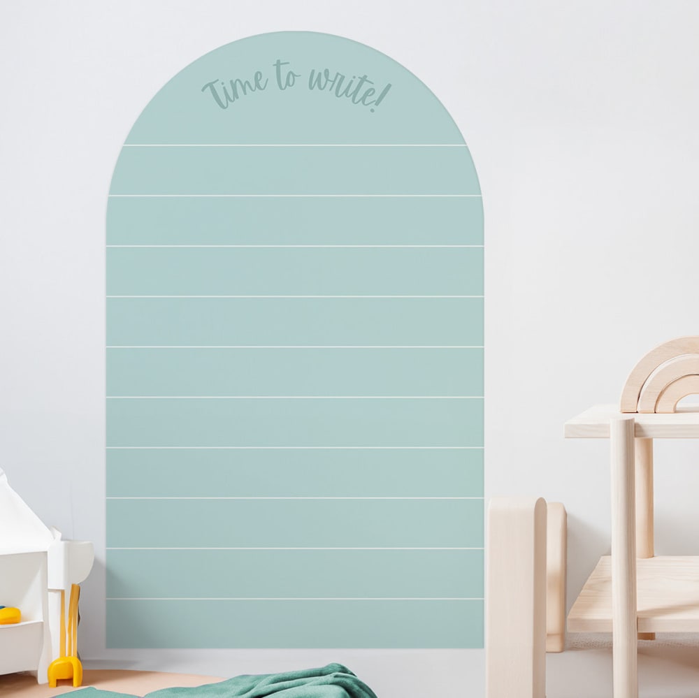 Magnetische Klebetafel Linien Minze Bogen 60x98cm - Maisons Du