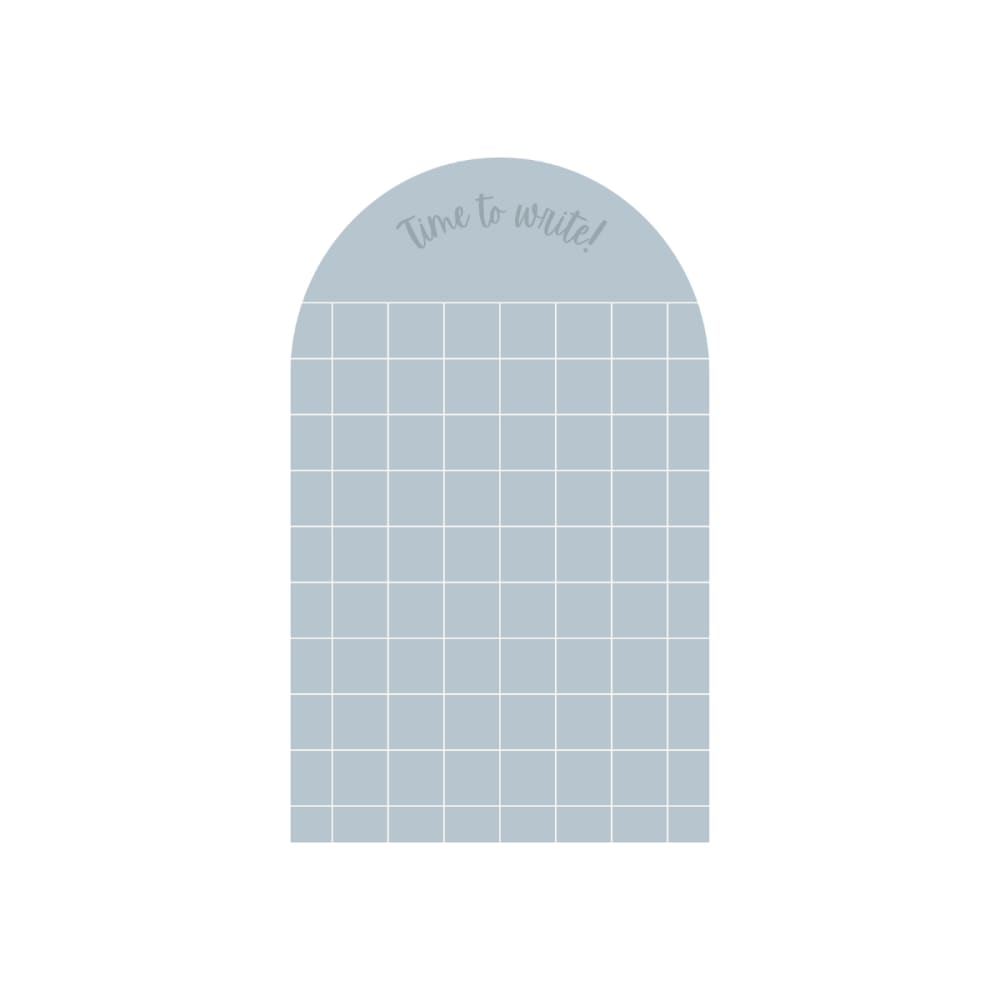 Tableau adhésif magnétique arc carreaux bleu 60x98cm