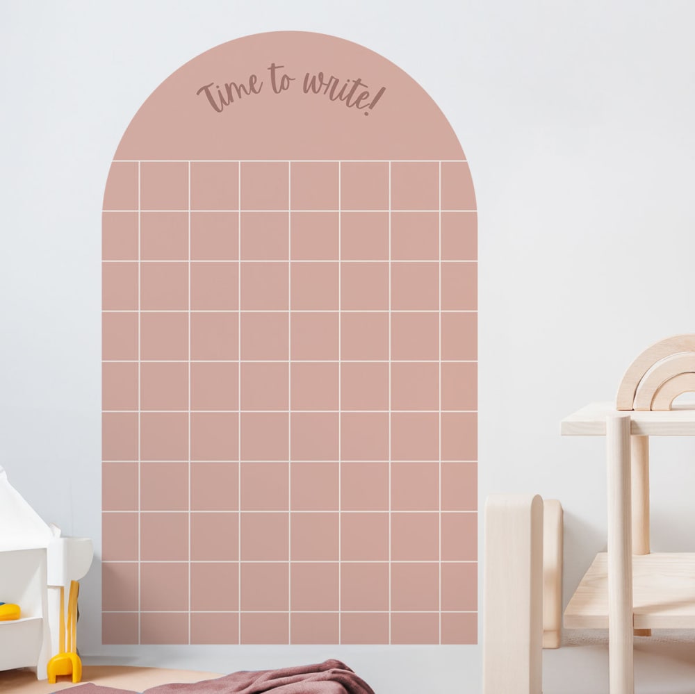 Magnetische Klebetafel Kästchen Rosa Bogen 60x98cm - Maisons Du