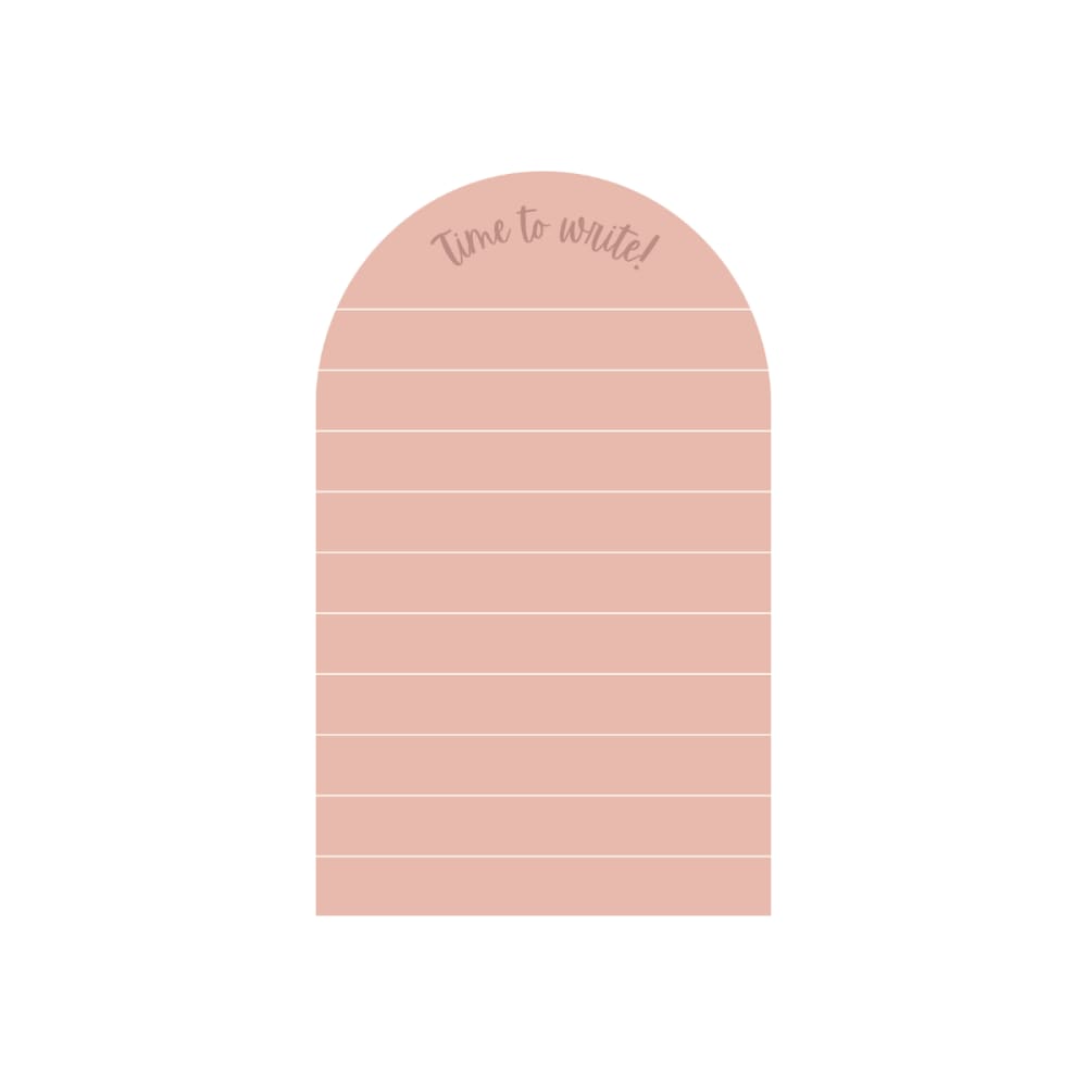 Tableau adhésif magnétique arc lignes rose 60x98cm