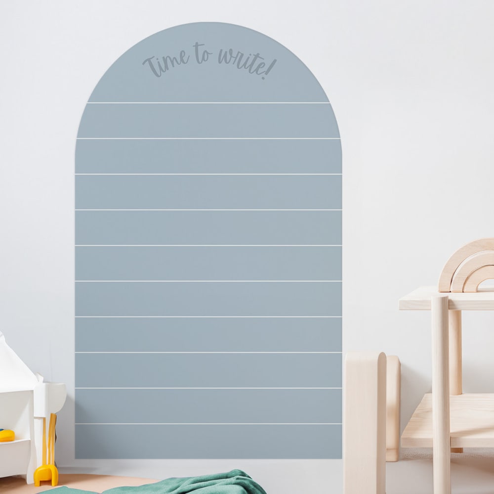 Magnetische Klebetafel Linien Blau Bogen 60x98cm - Maisons Du