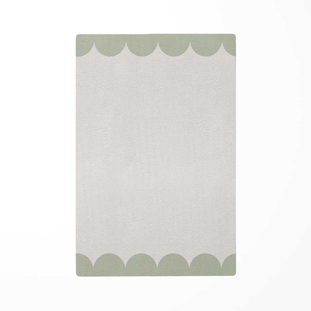 Tapis de jeu enfant coquille vert 85x130cm