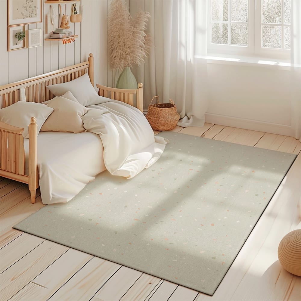 Tapis de jeu enfant  terrazzo vert 85x130cm