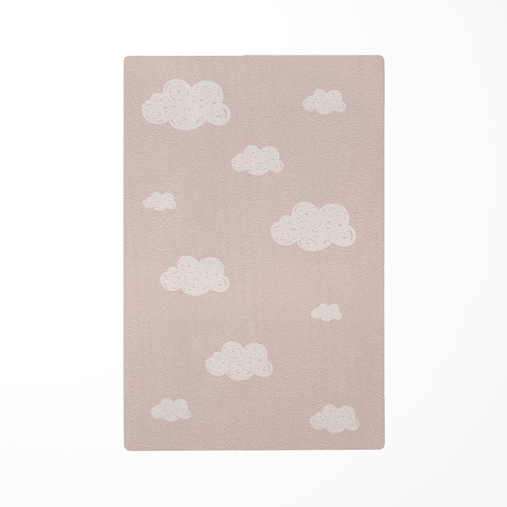 Tapis de jeu enfant nuages beige 85x130cm
