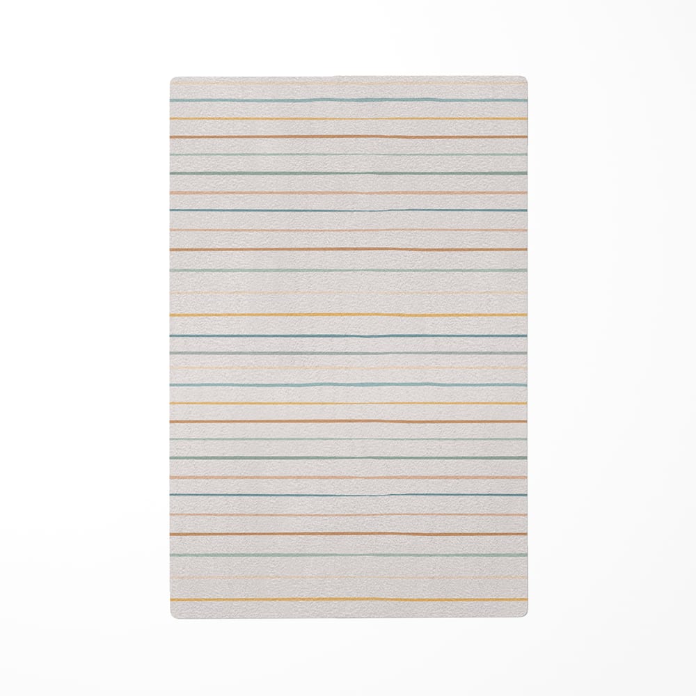 Tapis de jeu enfant  rayures colorées multicolore 85x130cm