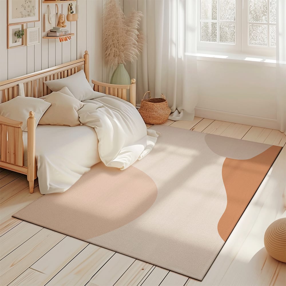 Tapis de jeu enfant  abstrait beige 85x130cm