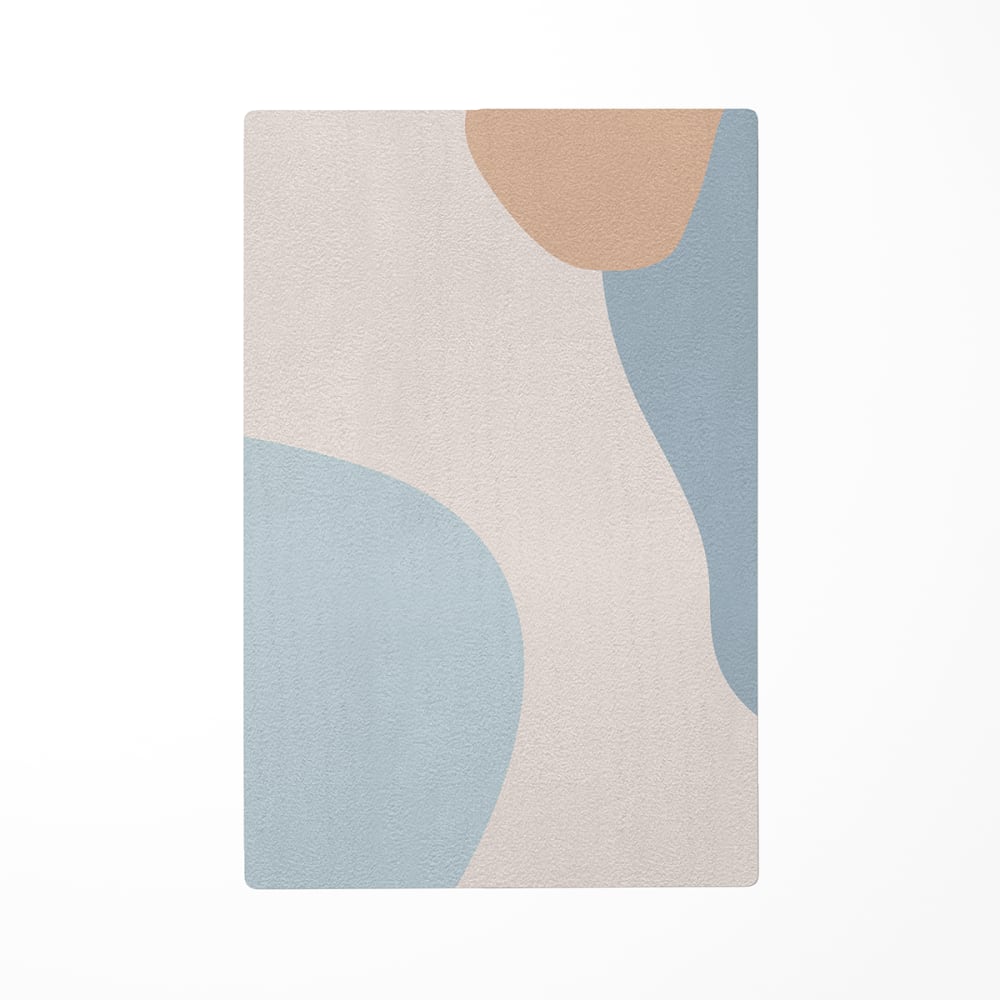 Tapis de jeu enfant  abstrait bleu 85x130cm