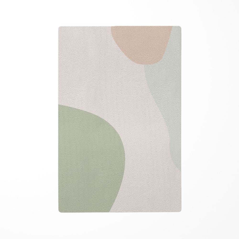 Decochic Kinderteppiche Abstrakt grün 85x130cm Öko-Tex Zertifikat Pes - Polyester Kinder
