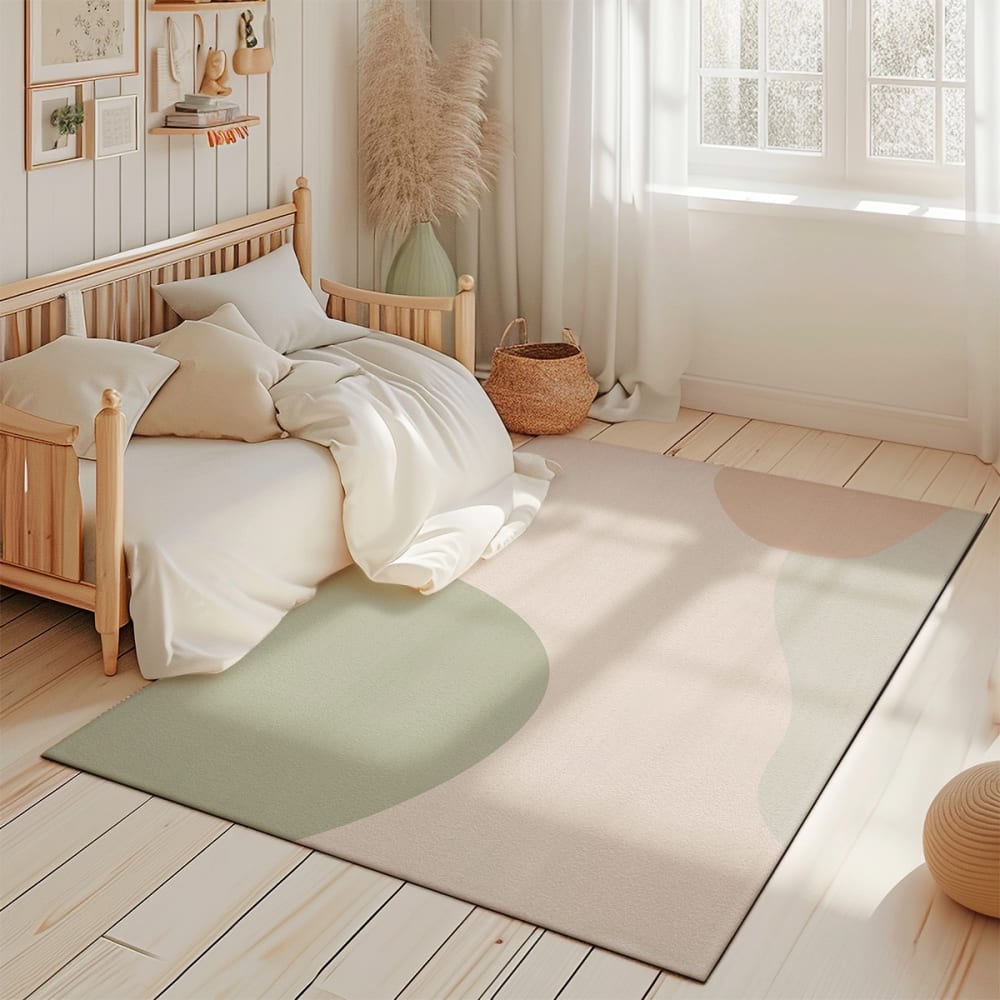 Tapis de jeu enfant  abstrait vert 85x130cm