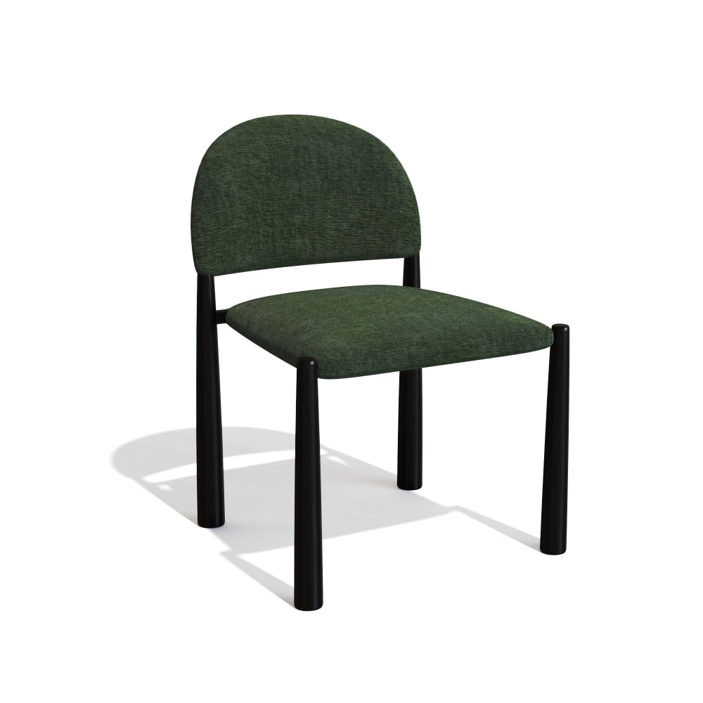 Lot de 2 chaises en velours texturé kaki Lot de 2 chaises en velours texturé kaki