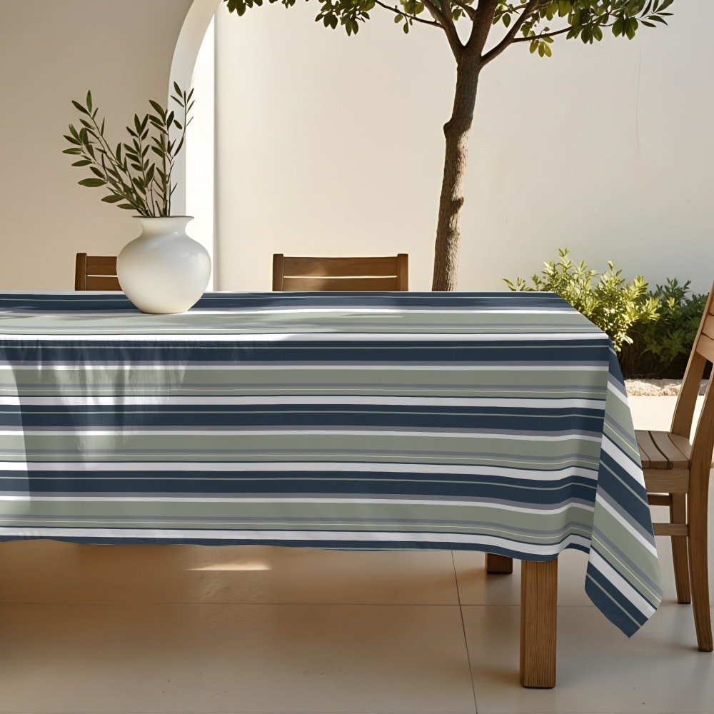 Nappe en tissu bleu 140x140 cm