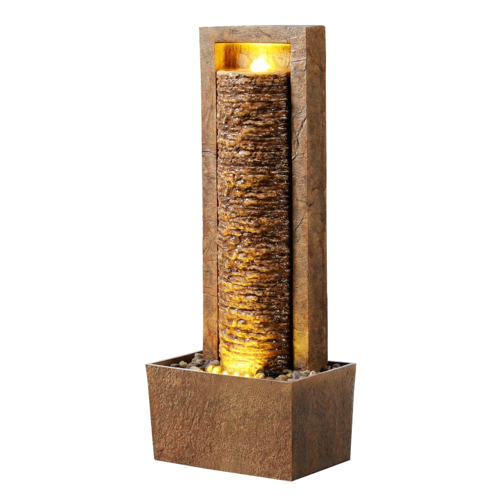 Fontaine de Jardin LED Marron, 82 cm