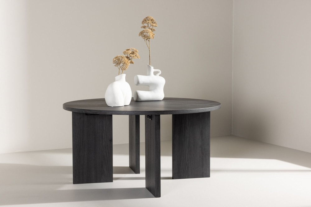Couchtisch Ø80cm, Schwarz - Maisons Du Monde