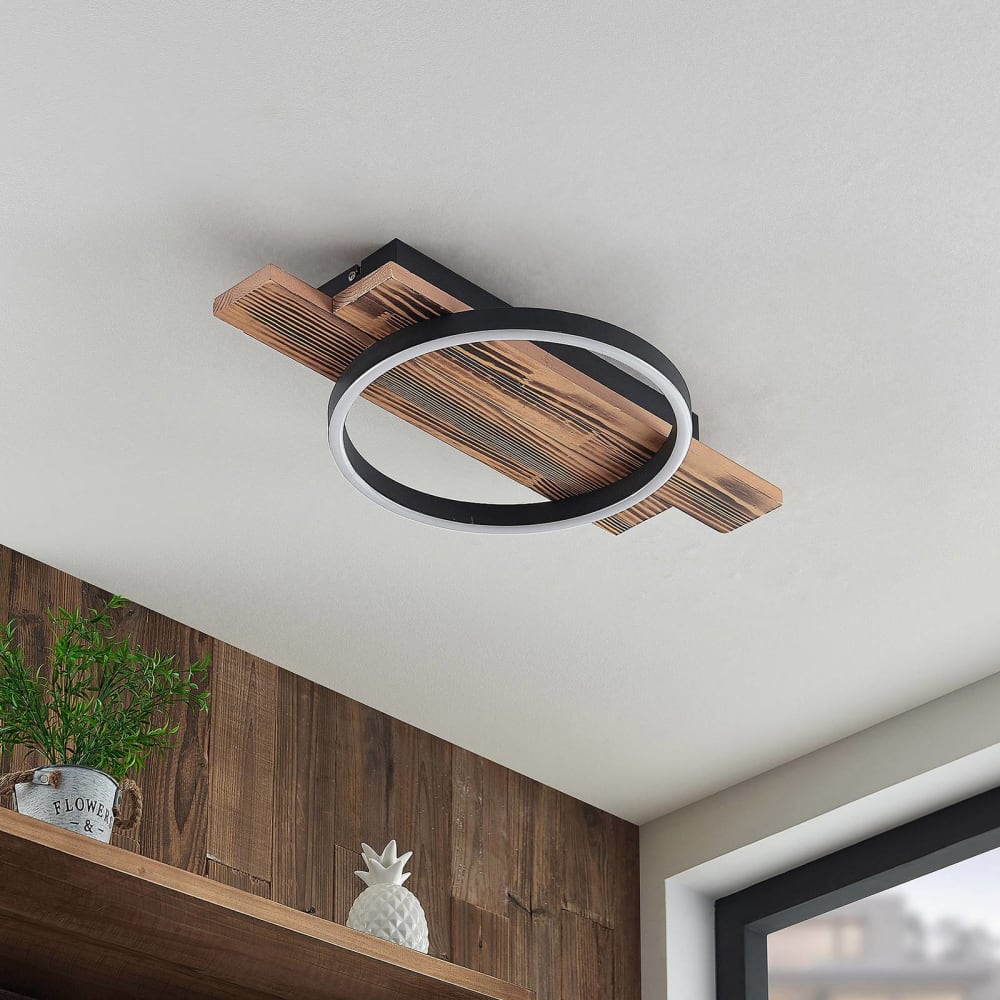 LED Deckenleuchte aus Holz, Holz hell - Maisons Du Monde