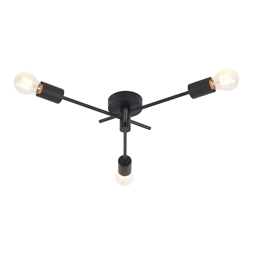 Lindby Deckenlampe aus Metall, schwarz style modern - Metall