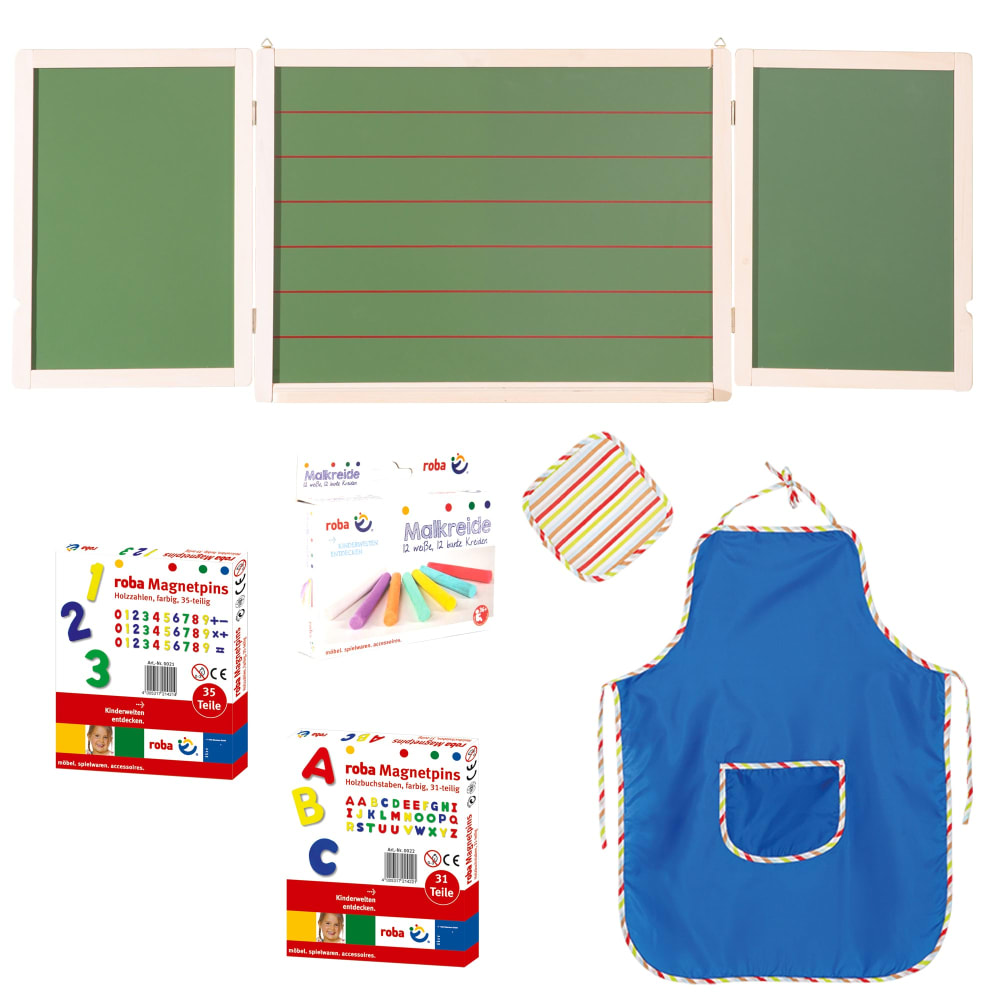 roba Mal & Schreibtafel für Kinder, Hängetafel, faltbar MEHRFARBIG SPANPLATTE Kinder