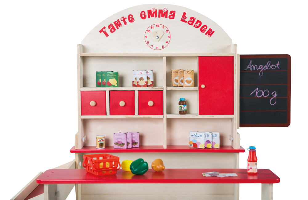 roba Kaufladen, Theke, Tafel, Seitentheke, & Zubehör, Holz natur BRAUN SPANPLATTE Kinder