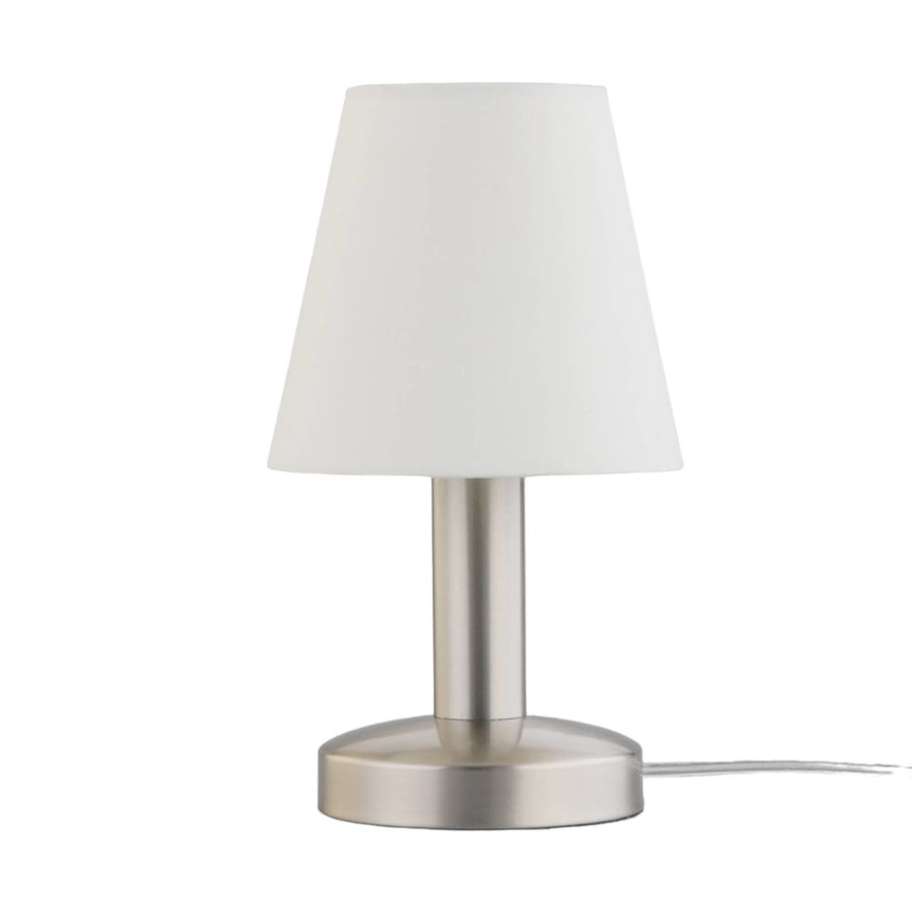 Lampe à poser en textile blanc
