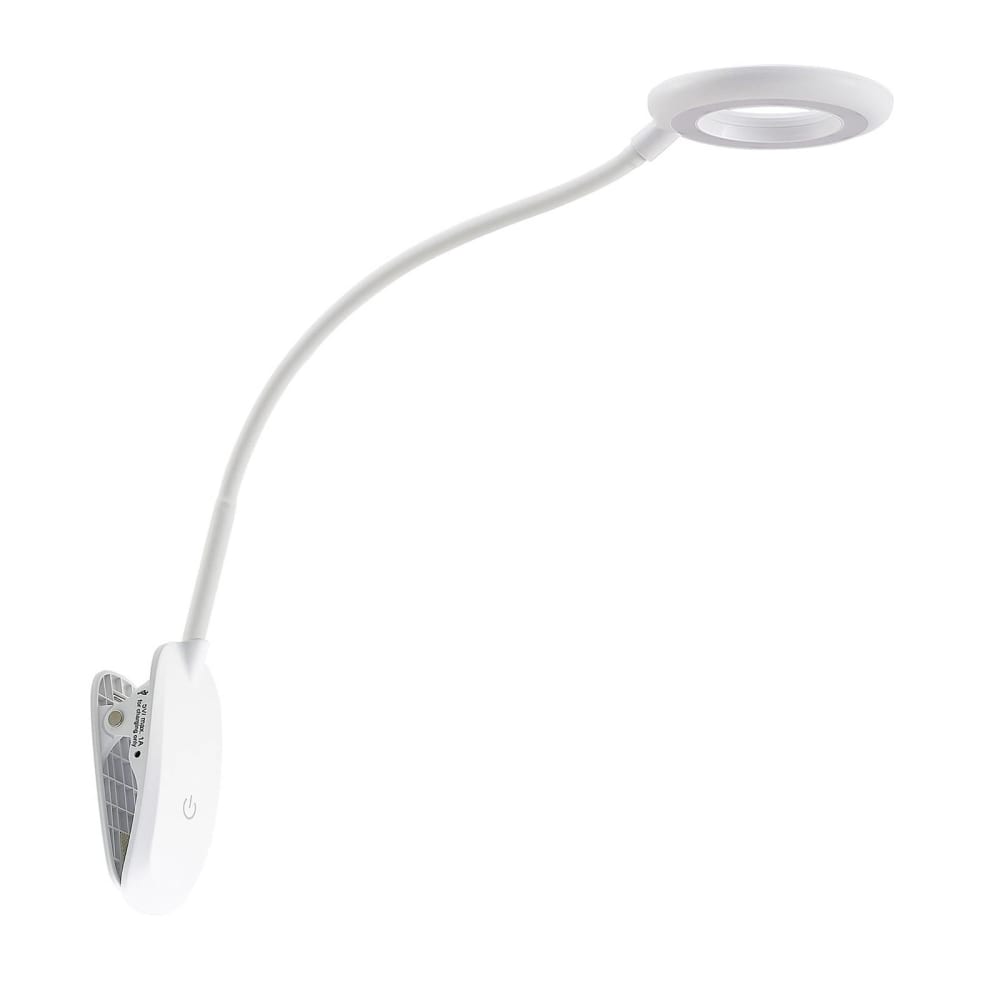 Lampe à pince en plastique blanc