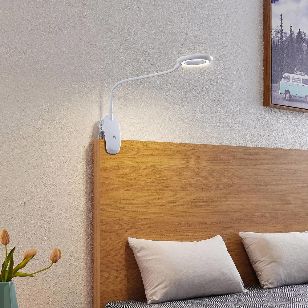 Lampe à pince en plastique blanc — vue 4