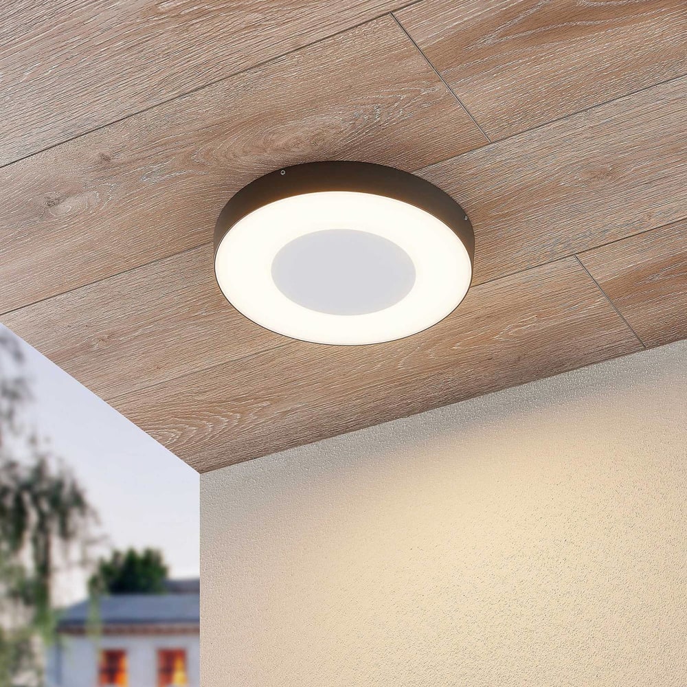 Lucande LED Deckenleuchten aus Aluminium, grau style modern - Aluminium