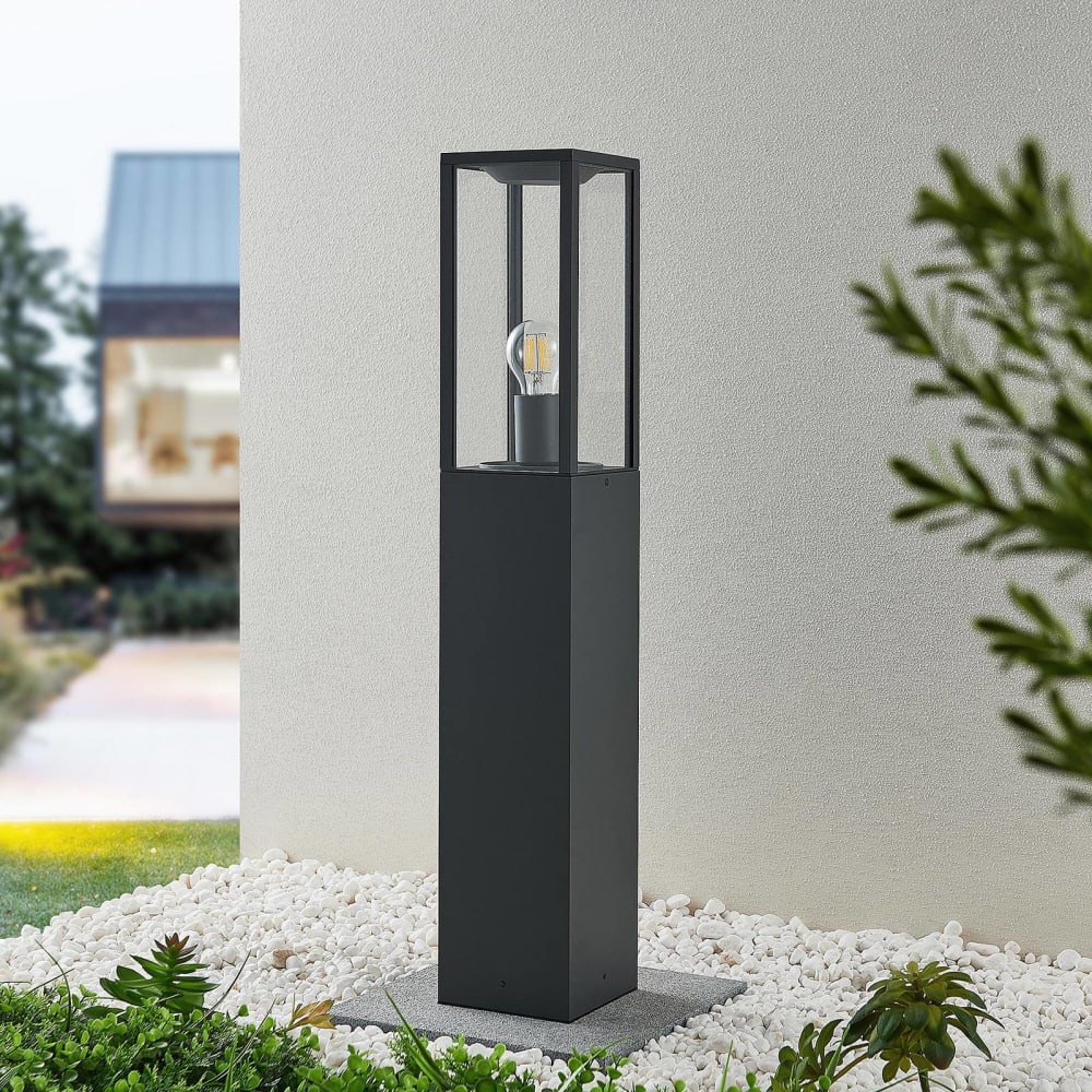 Lindby Außenleuchte aus Aluminium, schwarz style modern - Aluminium
