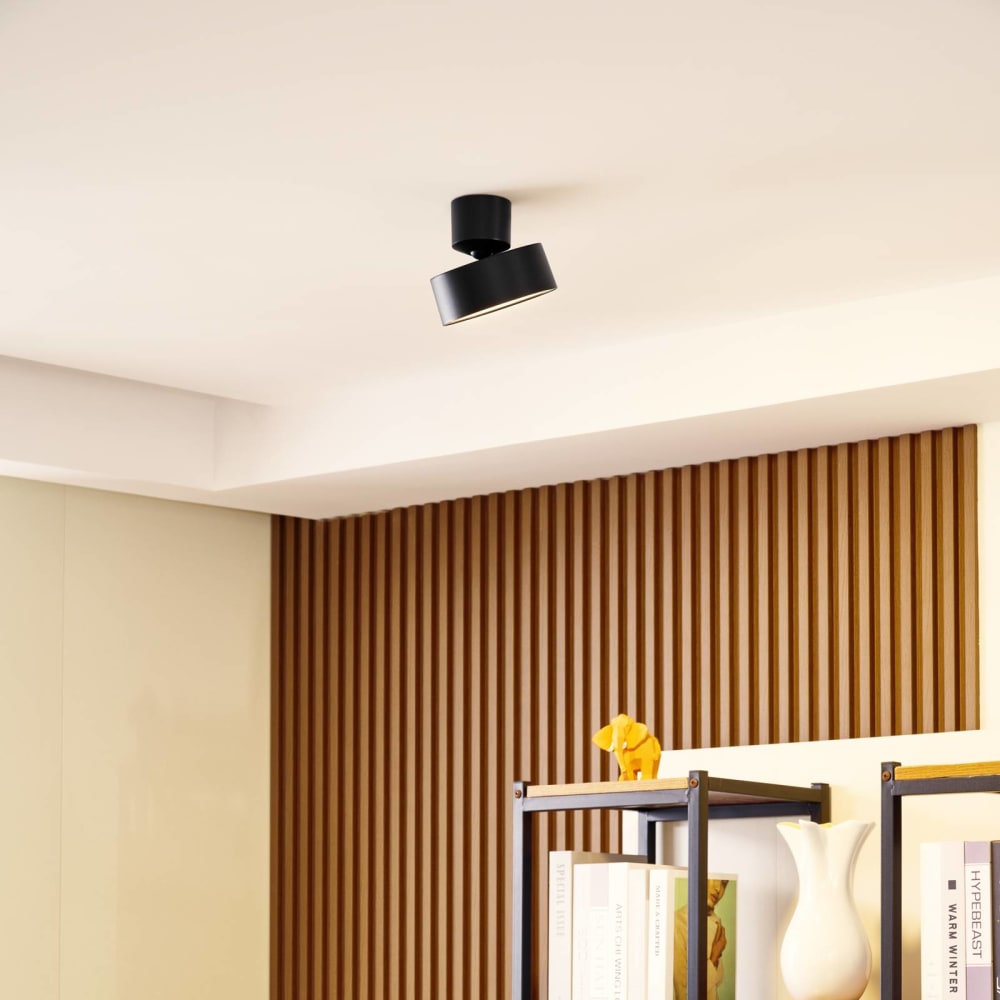 LED Deckenlampe aus Aluminium, schwarz - Maisons Du Monde