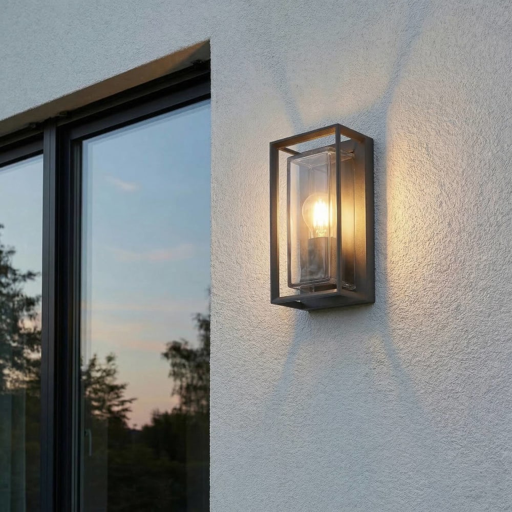 Arcchio Außenwandleuchte aus Aluminium, schwarz style modern - Aluminium