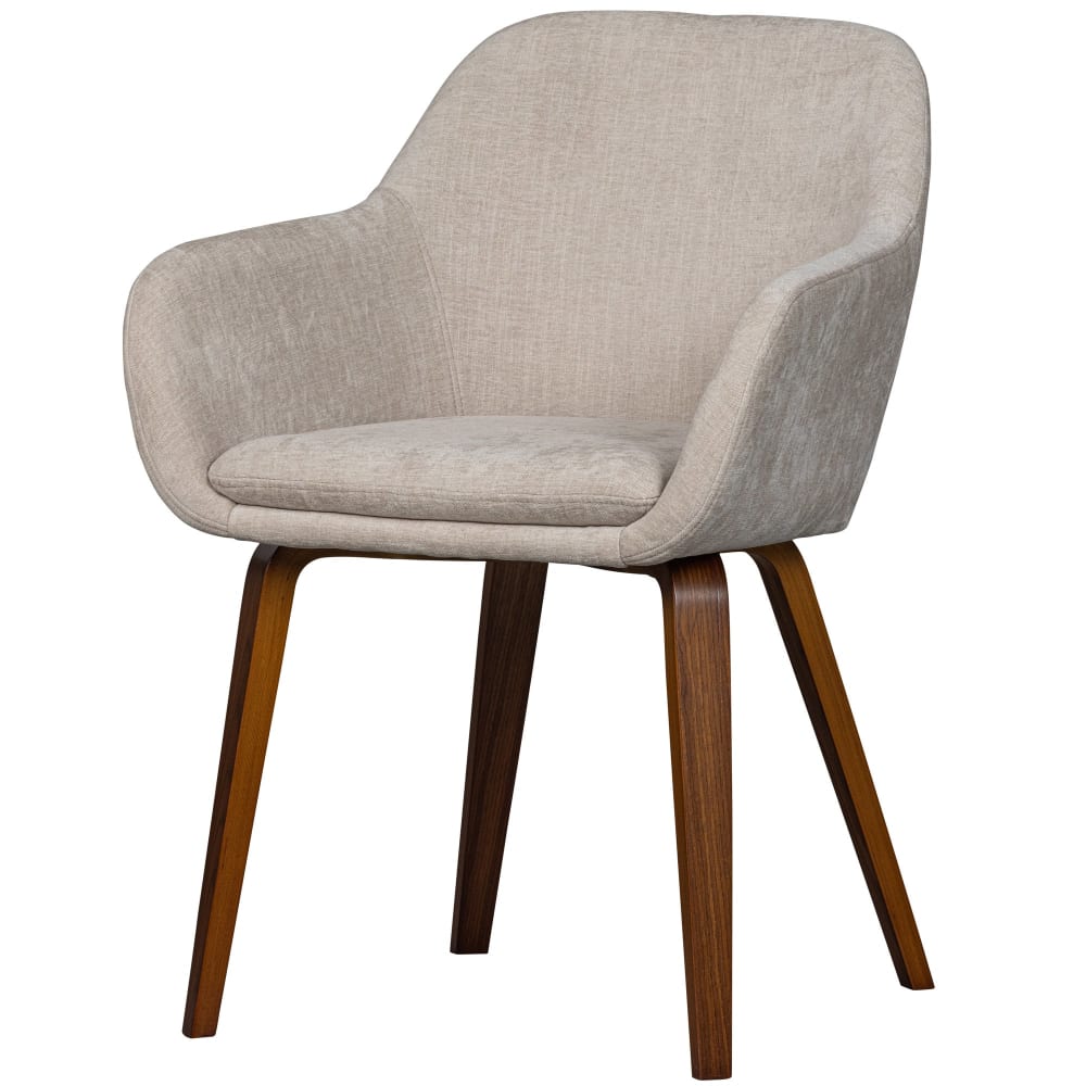 Lot de 2 chaises de table en velours sable