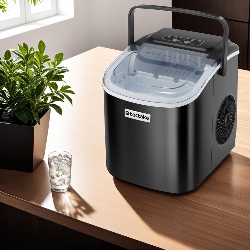 Machine à glaçons capacité de 1,2 L avec 2 tailles de glaçons noir