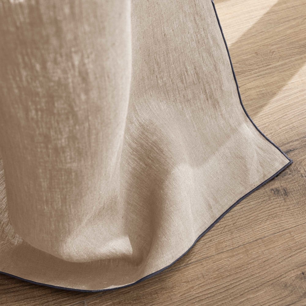 Rideau à œillets en pur lin lavé Lin 150x260cm - Maisons du Monde