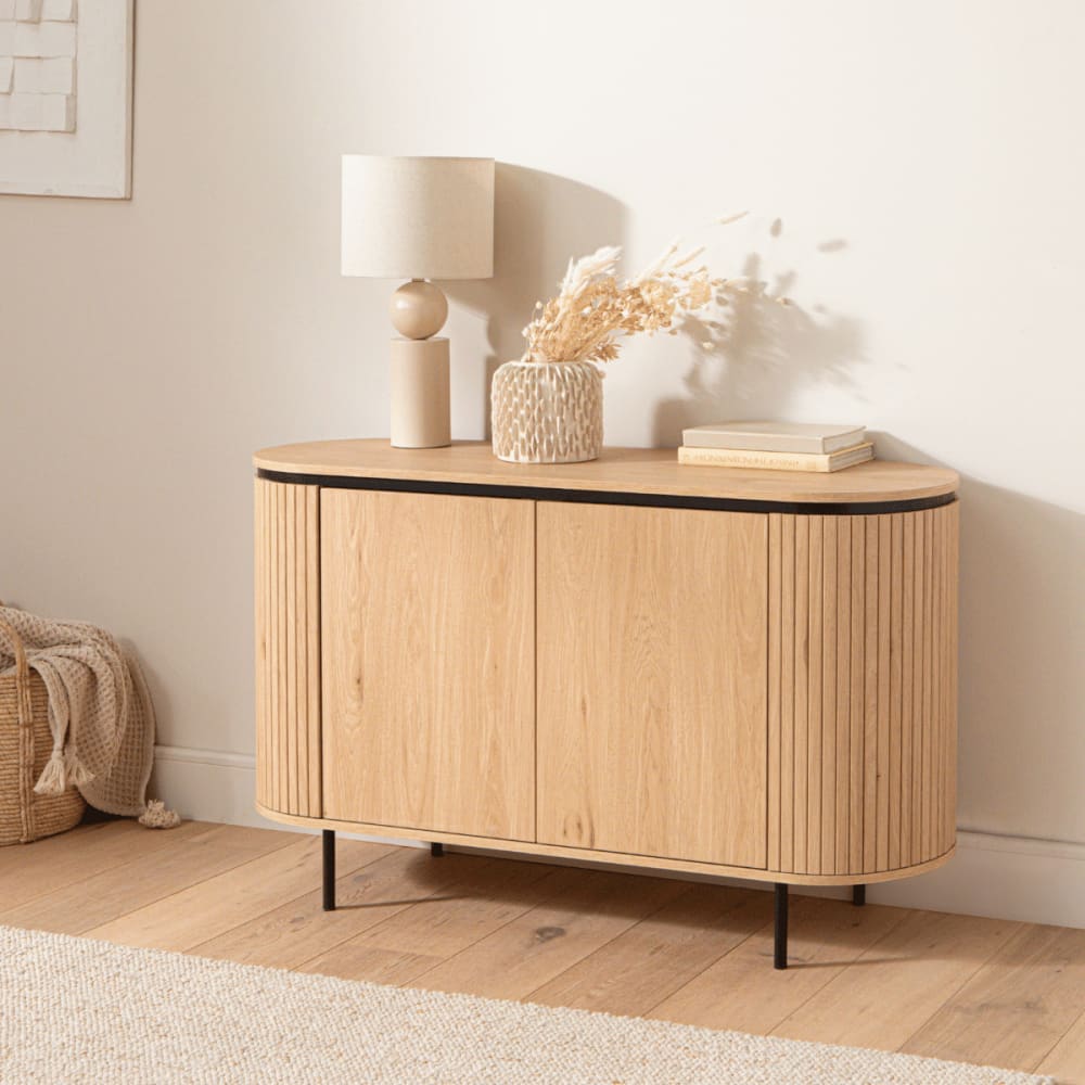 Buffet mit 2 Türen L120 cm - Hellholz-Optik - Maisons Du Monde