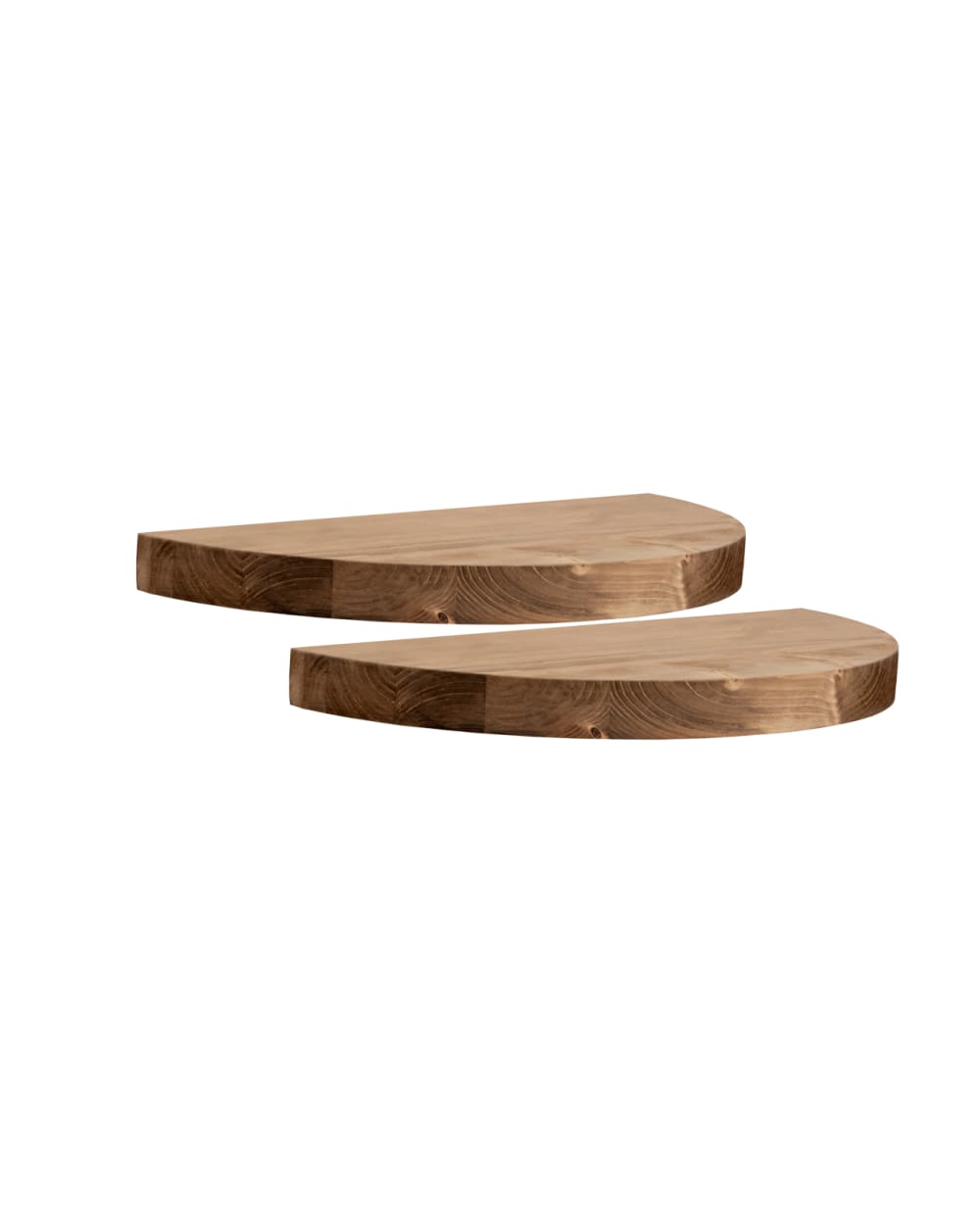 Ensemble 2 tables de chevet flottantes en bois marron 3x40cm