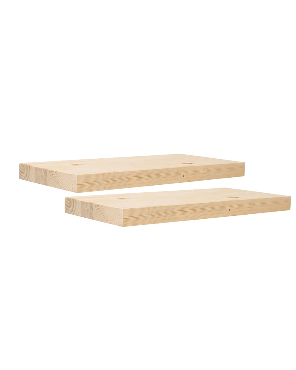 Ensemble 2 tables de chevet en bois flottantes beige 45cm