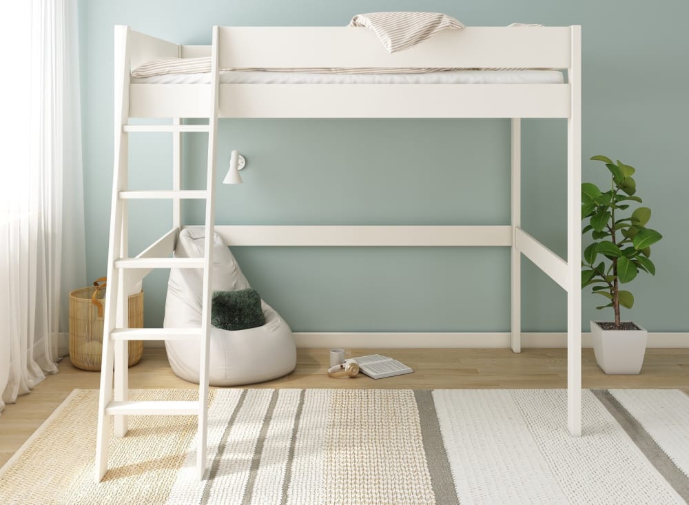 Lit mezzanine 2 places 140x190 Blanc