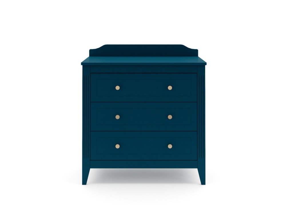 Commode 3 tiroirs Bleu