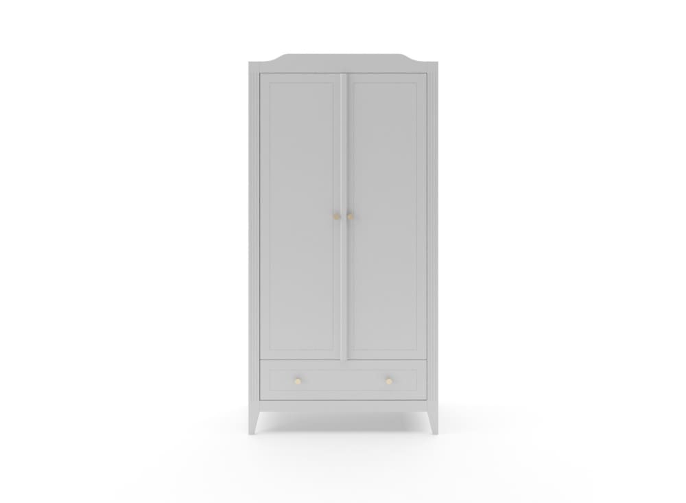 Armoire 2 portes 1 tiroir gris